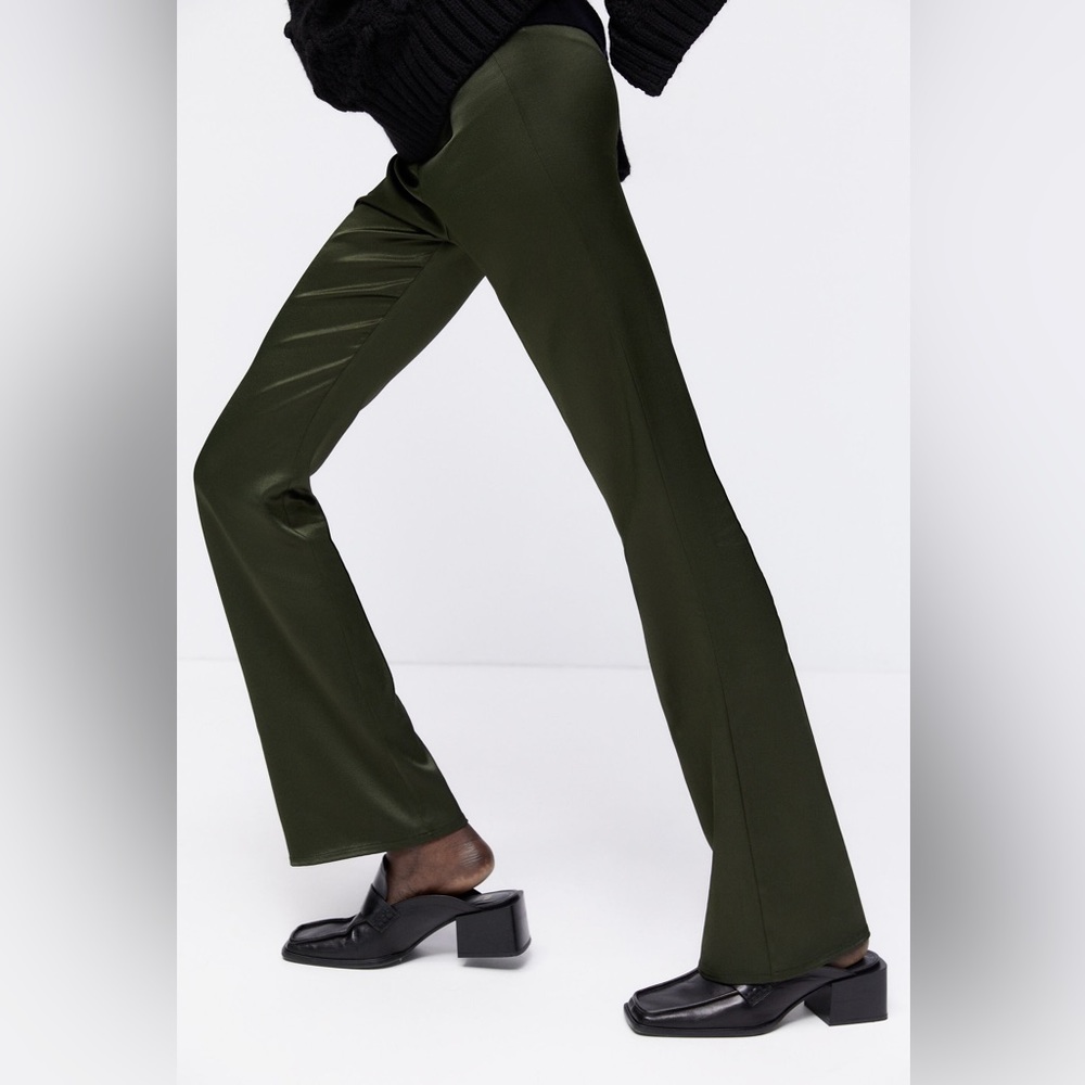 ZARA Satin Effect Pants S